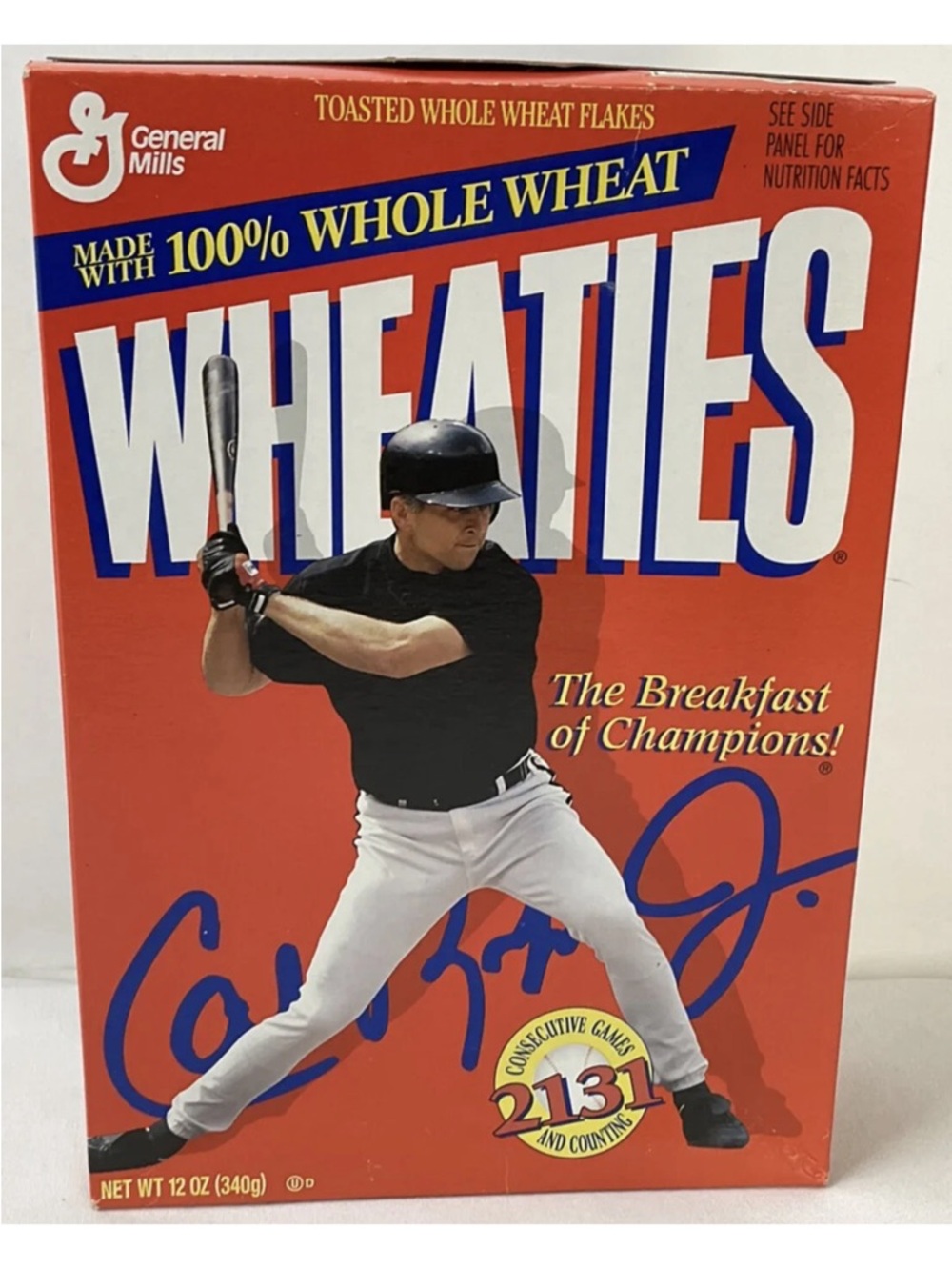 1996 General Mills Wheaties Cal Ripken Jr Baltimore Orioles unopen cereal box